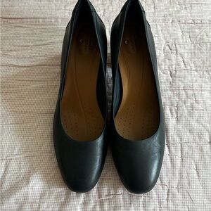 Classic navy Leather (2 inch) Clarks heels